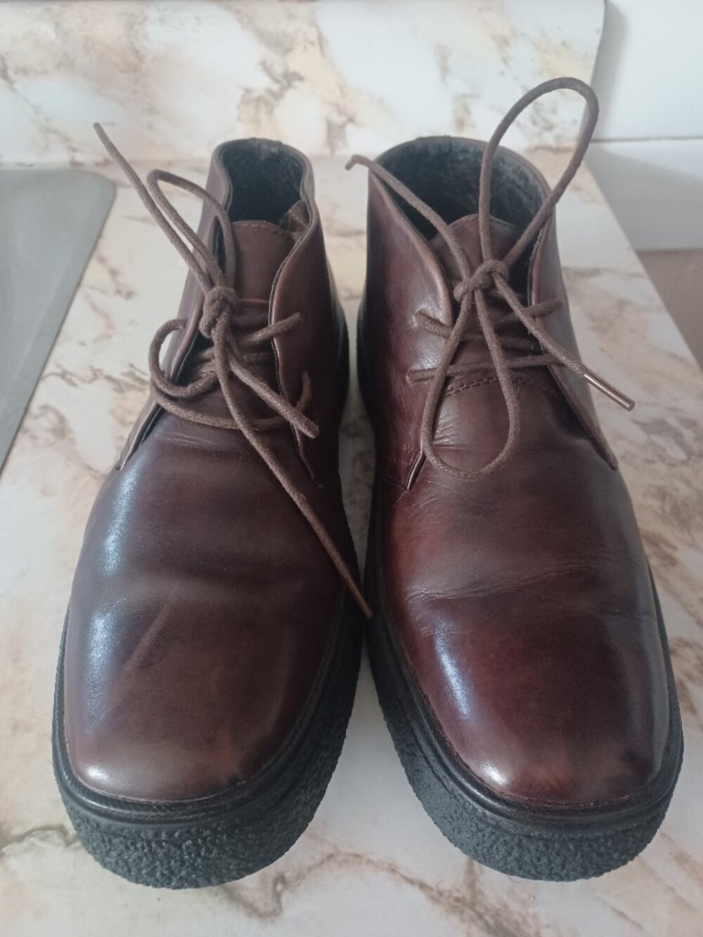 Men's Brown Leather British Walkers, Sz 8.5